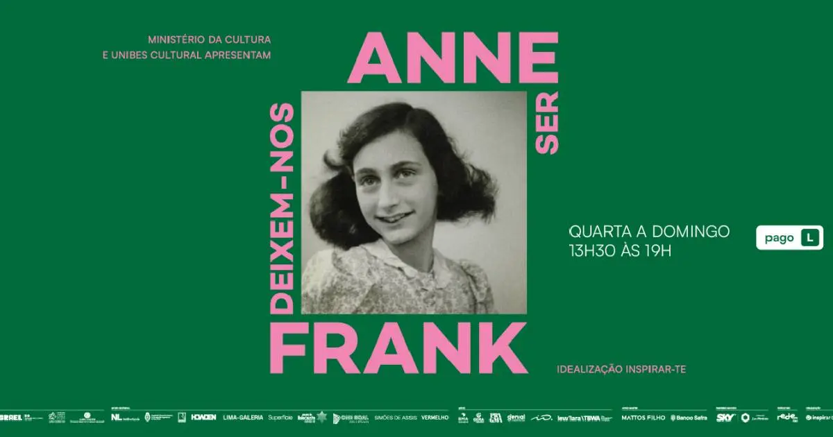 Exposição Anne Frank: Deixem-nos ser está em cartaz na Unibes Cultural