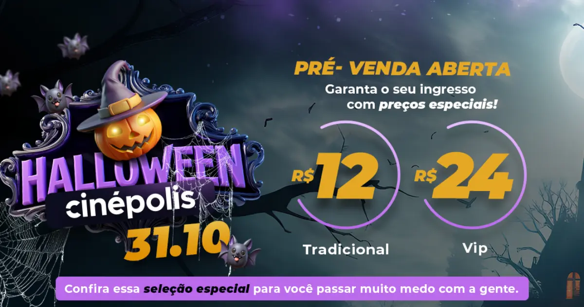 Cinépolis fará ação de halloween para clientes fantasiados no dia 31!