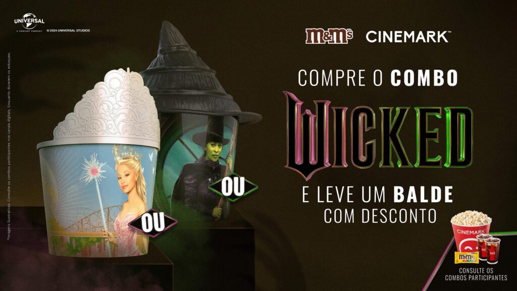 Cinemark lança combo especial de Wicked. Veja - cabanageek