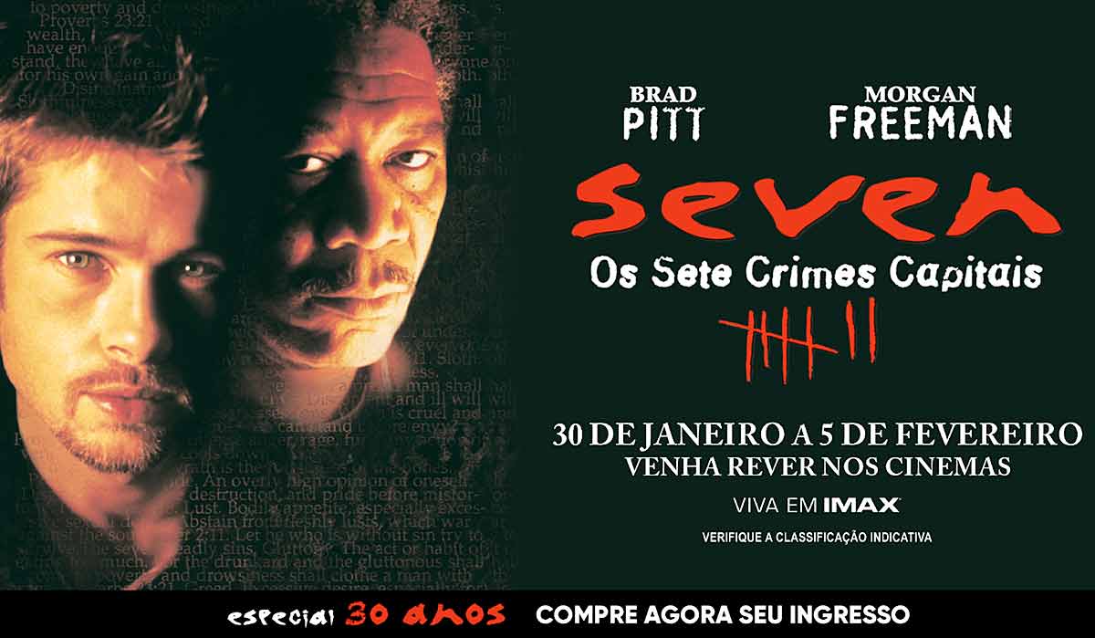 “Seven: Os Sete Crimes Capitais” retorna aos cinemas no Kinoplex