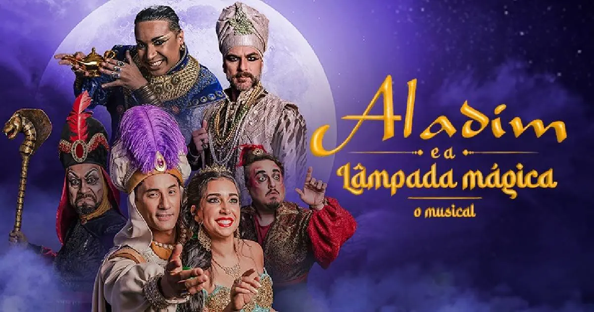 Aladim e a Lâmpada Mágica – O Musical está em cartaz no Teatro das Artes