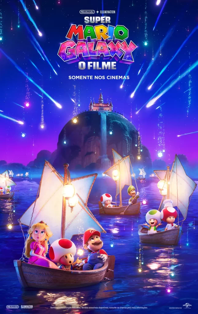 Cartaz do filme "Super Mario Galaxy: O Filme".- Cabana Geek