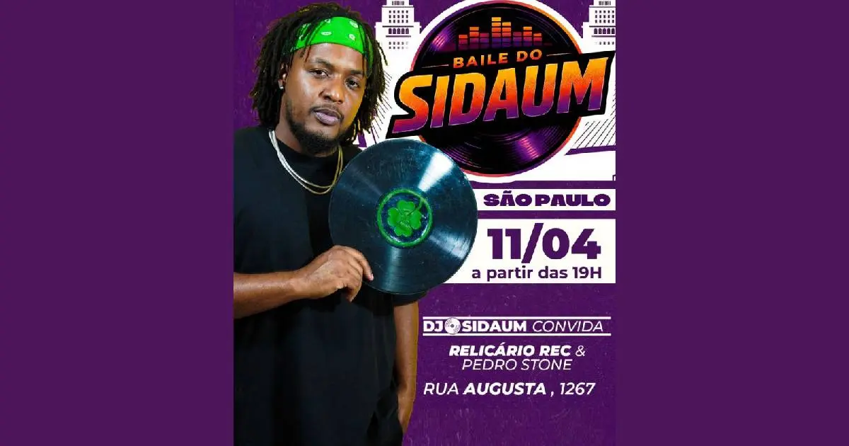 Baile do Sidaum agita a Augusta com brasilidade e rap nacional