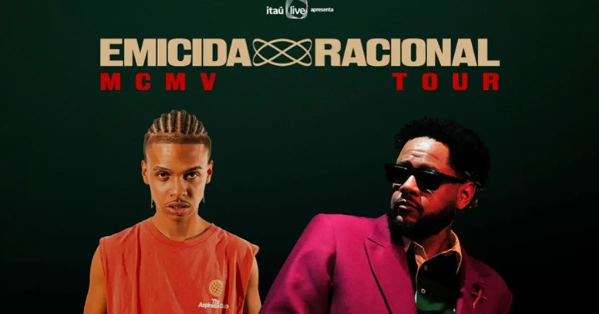 Emicida e Jotapê: o rapper estará nos shows de São Paulo